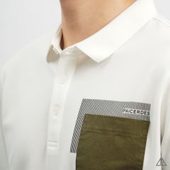 Áo polo phối túi rêu in sọc PAICERDES