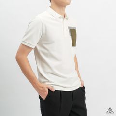 Áo polo phối túi rêu in sọc PAICERDES