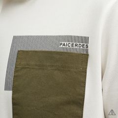 Áo polo phối túi rêu in sọc PAICERDES