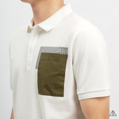 Áo polo phối túi rêu in sọc PAICERDES
