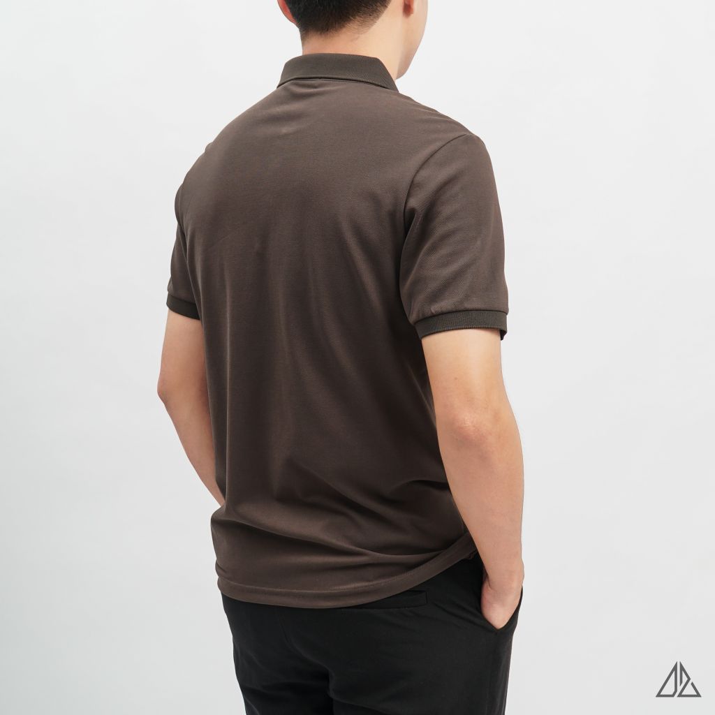 Áo polo phối túi rêu in sọc PAICERDES
