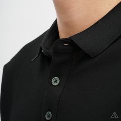 Áo polo phối ngực kem in chữ STAY NOTRUDE NICE