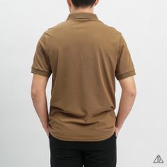 Áo polo phối ngực kem in chữ STAY NOTRUDE NICE