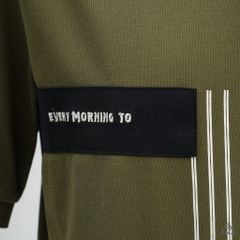 Áo polo in sọc ngực EVERY MORNING TO