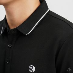 Áo polo viền cổ thêu ngực R
