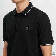 Áo polo viền cổ thêu ngực R