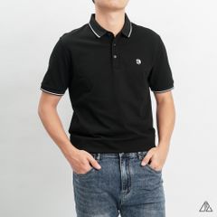 Áo polo viền cổ thêu ngực R