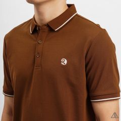Áo polo viền cổ thêu ngực R