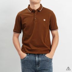 Áo polo viền cổ thêu ngực R