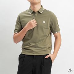 Áo polo viền cổ thêu ngực R