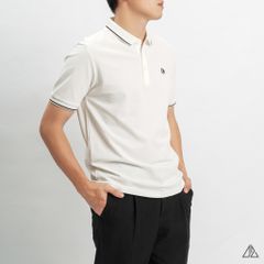 Áo polo viền cổ thêu ngực R
