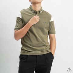 Áo polo viền cổ phối ống tay thêu G!