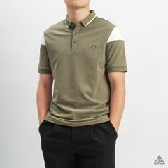 Áo polo viền cổ phối ống tay thêu G!
