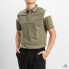 Áo polo viền cổ phối ống tay thêu G!