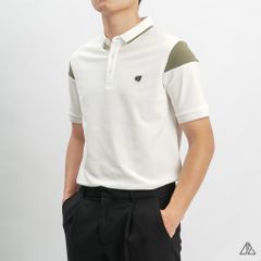 Áo polo viền cổ phối ống tay thêu G!