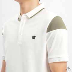Áo polo viền cổ phối ống tay thêu G!