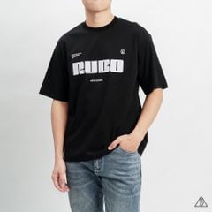 Áo thun cổ tròn thêu chữ RUBO