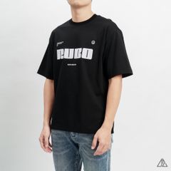 Áo thun cổ tròn thêu chữ RUBO