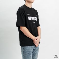 Áo thun cổ tròn thêu chữ RUBO