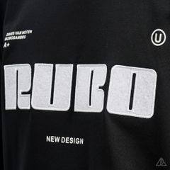Áo thun cổ tròn thêu chữ RUBO