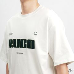 Áo thun cổ tròn thêu chữ RUBO