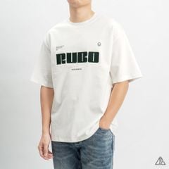 Áo thun cổ tròn thêu chữ RUBO