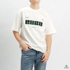 Áo thun cổ tròn thêu chữ RUBO