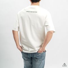 Áo thun cổ tròn thêu chữ RUBO