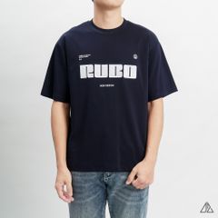 Áo thun cổ tròn thêu chữ RUBO