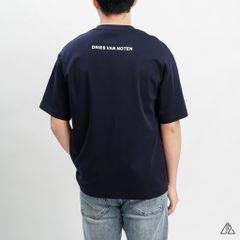 Áo thun cổ tròn thêu chữ RUBO