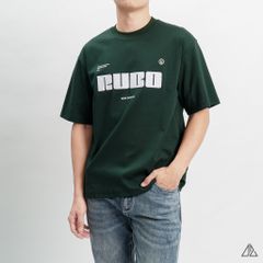 Áo thun cổ tròn thêu chữ RUBO