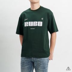 Áo thun cổ tròn thêu chữ RUBO