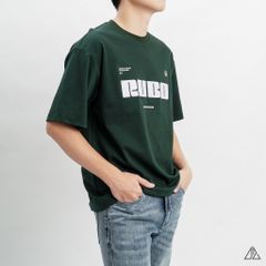 Áo thun cổ tròn thêu chữ RUBO