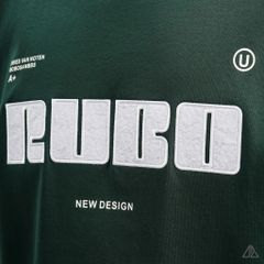 Áo thun cổ tròn thêu chữ RUBO