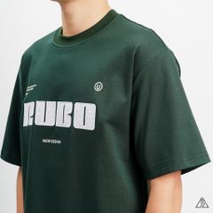 Áo thun cổ tròn thêu chữ RUBO