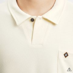 Áo polo fom rộng cổ V phối túi