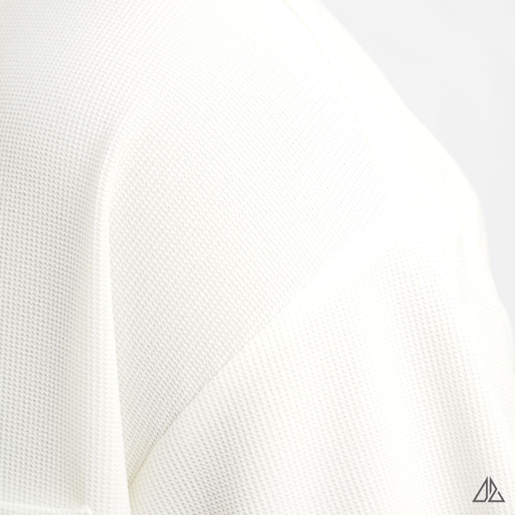 Áo polo fom rộng cổ V phối túi