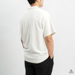 Áo polo fom rộng cổ V phối túi