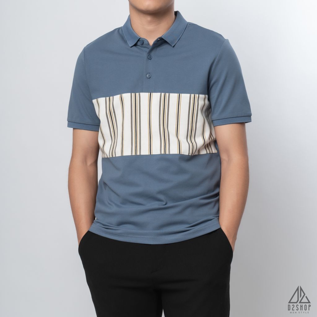 Polo phối viền sọc ngực