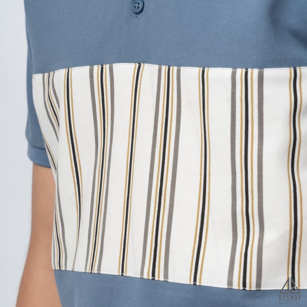 Polo phối viền sọc ngực