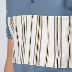 Polo phối viền sọc ngực