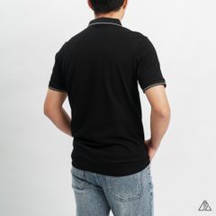 Polo đắp ngực kem túi sọc