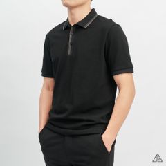 Áo polo bo phối viền cổ