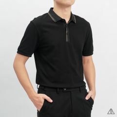 Áo polo bo phối viền cổ