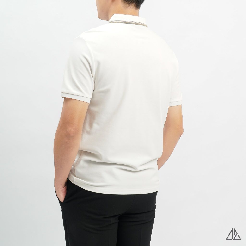 Áo polo bo phối viền cổ