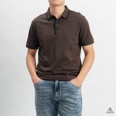 Áo polo bo phối viền cổ