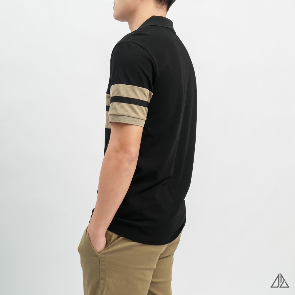 Áo polo viền phối viền tay ngực
