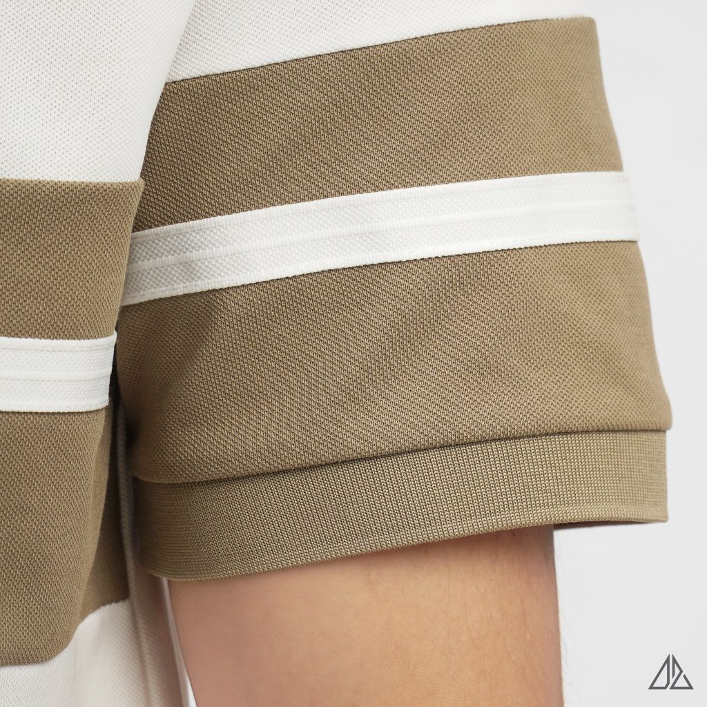 Áo polo viền phối viền tay ngực