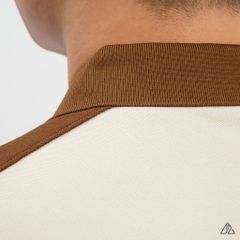 Áo polo raglang vai nâu