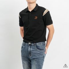 Áo polo viền vai thêu số 3
